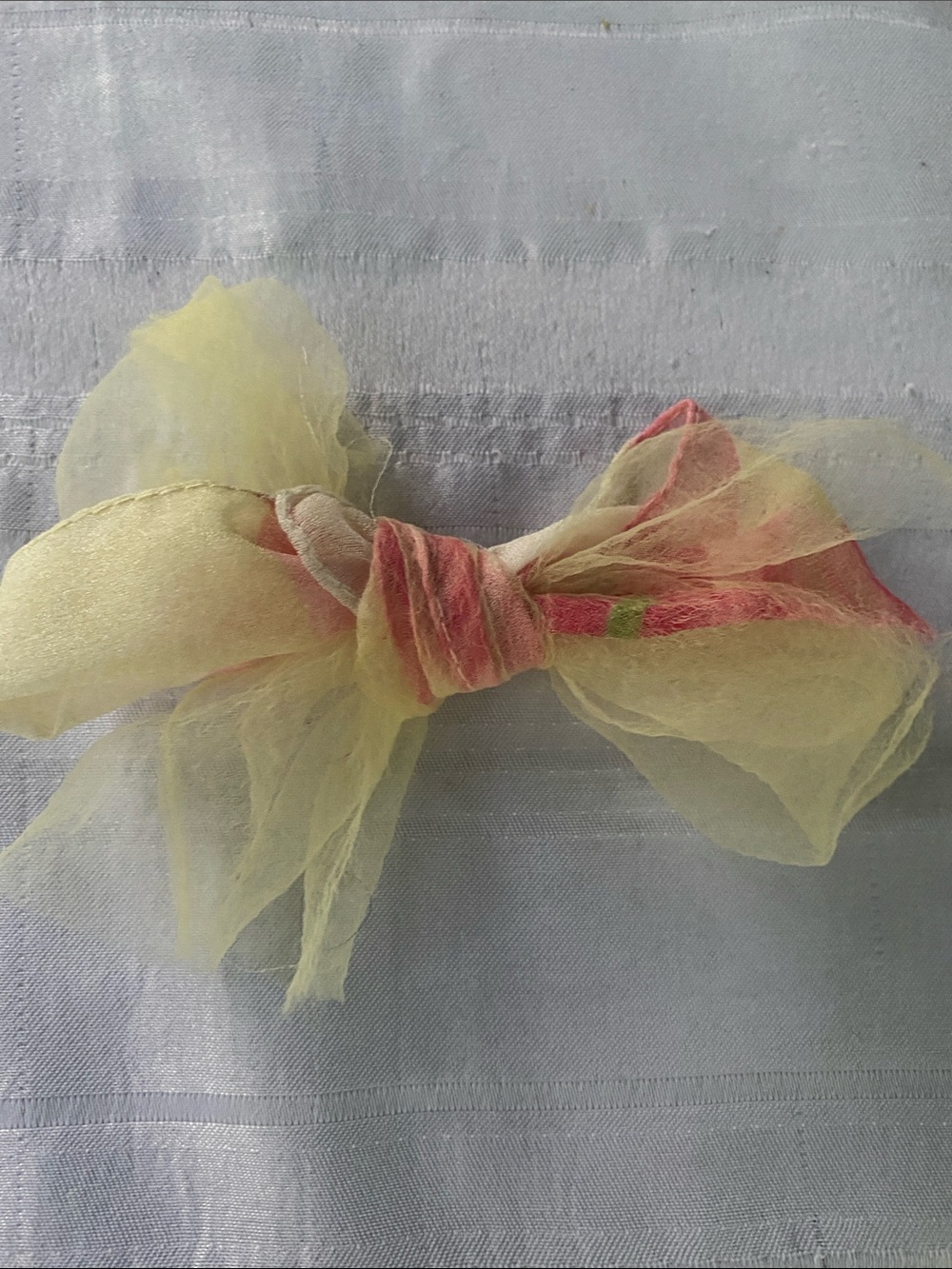 Sheer Yellow Bow Hair Clip for Kids